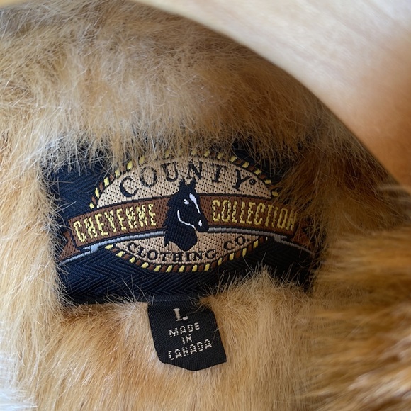 Vintage County Clothing Company faux fur  lined vest. - Picture 3 of 10